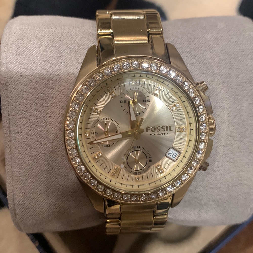 Fossil Boyfriend Watch with Diamonds